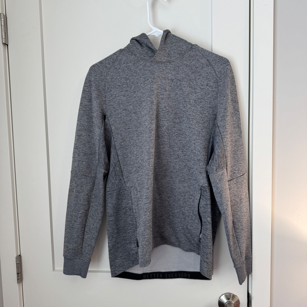 Lululemon Mens Metal Vent Tech Hoodie Heathered Grey Size Medium M Activewear